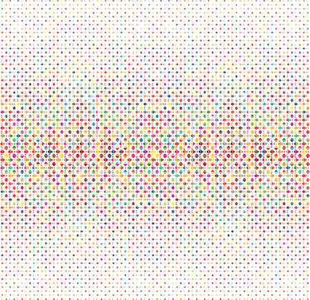 Colorful halftone background, dots, geometric square and triangle shapes.のイラスト素材