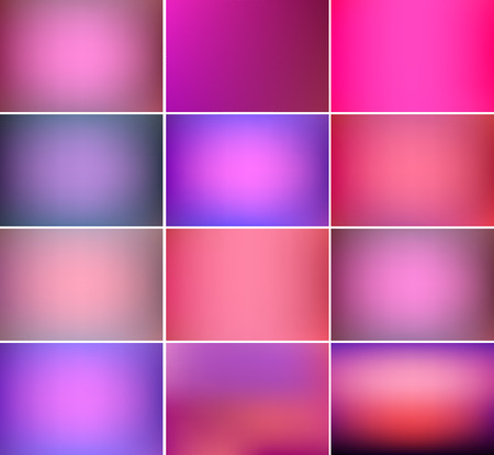 Soft and smooth lines minimalist concept pink and purple color tone backgrounds set.のイラスト素材