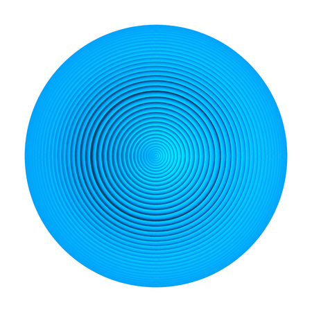 Cool blue colored circles, line art shape background, banner design.のイラスト素材