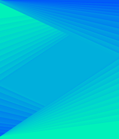 Dark blue and turquoise color toned, 3d striped lines minimal concept abstract background. Vertical A4 page size brochure & flyer template, layout.のイラスト素材