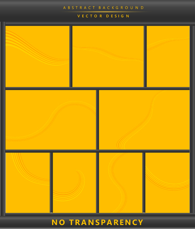 Soft yellow & orange color toned,  3d minimal concept abstract backgrounds set. Brochure & flyer template, layout.のイラスト素材