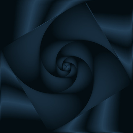 Dark blue color tone, deep perspective swirl background.のイラスト素材