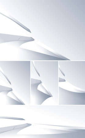 Abstract moving lines background  horizontal and vertical banners set.のイラスト素材