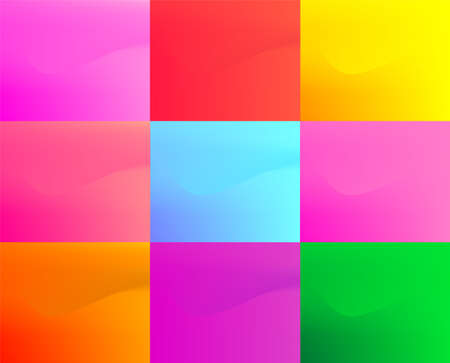Set of soft wavy lines abstract backgrounds with vibrant pastel color tone. Ideal for business card, banner, brochure & flyer cover design or website landing page.のイラスト素材