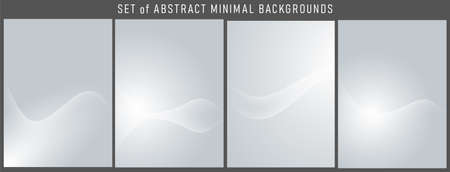 Set of black and white (grey) half tone backgrounds. Ideal for business card, brochure & flyer cover design. Vertical banner set.のイラスト素材