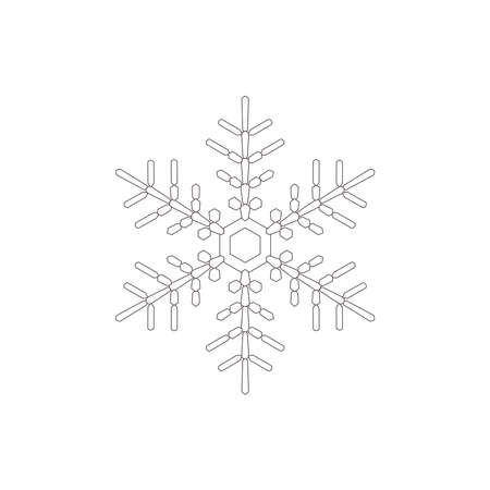 Icons Snow Crystals Outlineのイラスト素材