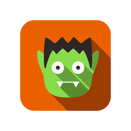 Halloween flat icon design set vector illustrationのイラスト素材
