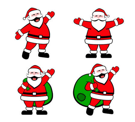 Santa Claus gesture iconsのイラスト素材