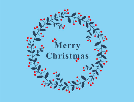 Decoration Christmas wreath, door wreath, stock illustrationのイラスト素材