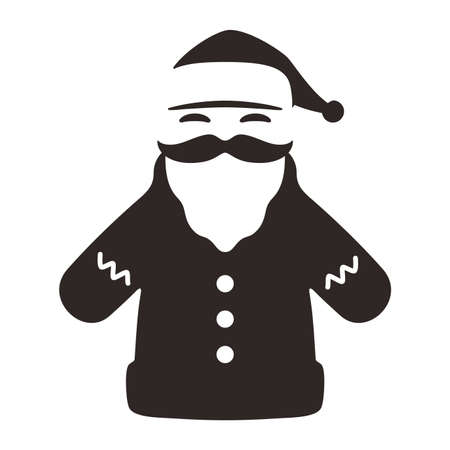 Merry Christmas concept with Christmas hat and Santa white beardのイラスト素材