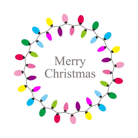 Christmas Bulb, simple Christmas element flat icon designのイラスト素材