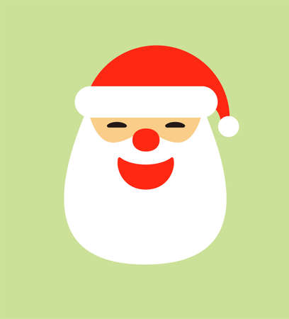 Merry Christmas concept with Christmas hat and Santa white beardのイラスト素材