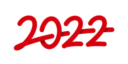 Happy New Year 2022 text design, for your Christmasのイラスト素材