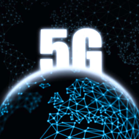 5g LTE mobile web, global WiFi connection telecommunication network, Internet of Things (IoT) technologyの写真素材