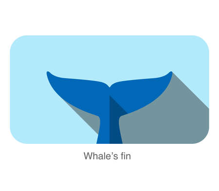 whale fin flat icon designのイラスト素材