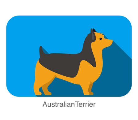 Australian terrier dog standingのイラスト素材