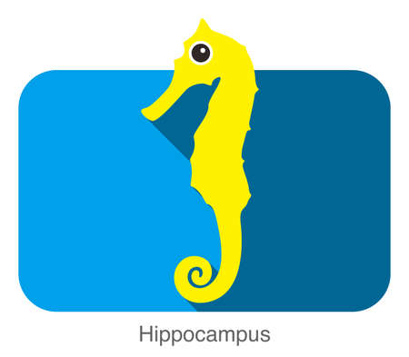 A hippocampus is swimming in the seaのイラスト素材