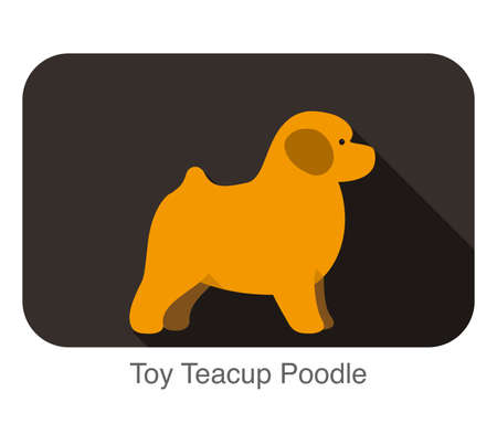 Breed dog standing on the ground, side, dog cartoon image seriesのイラスト素材