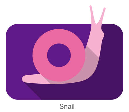 Snail animal flat icons seriesのイラスト素材