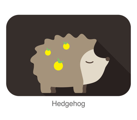 Cute Hedgehog cartoon, Vectorのイラスト素材