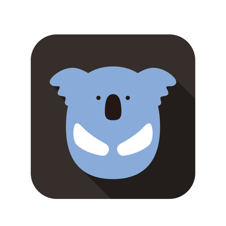 Cute koala face and body flat design, vectorのイラスト素材