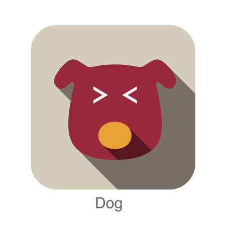 dog flat icon design. Animal icons series.のイラスト素材