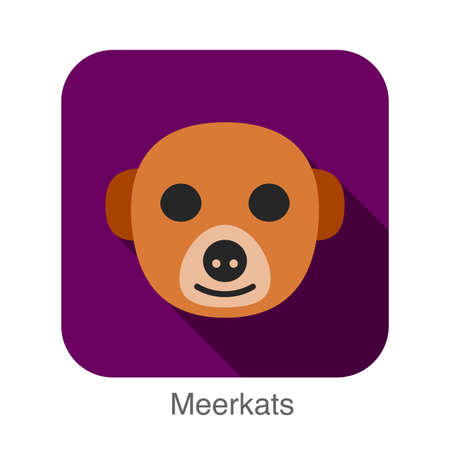 Meerkats animal face iconのイラスト素材