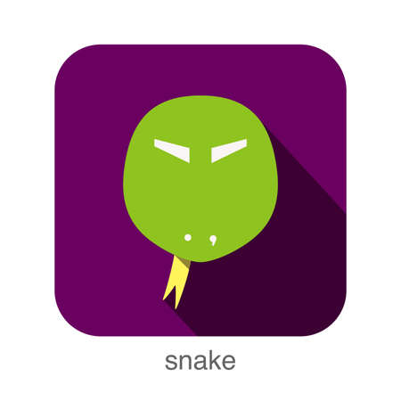 snake animal face flat designのイラスト素材