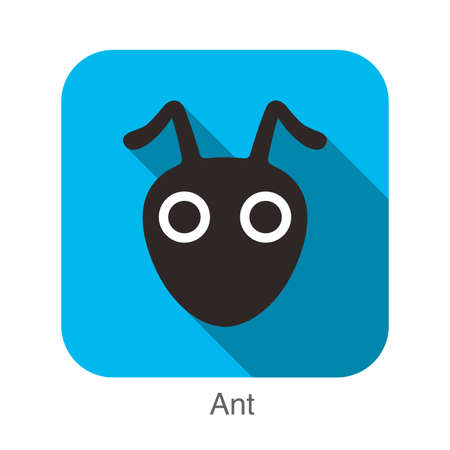 Ant face flat designのイラスト素材