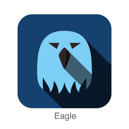 Eagle bear face flat icon design. Animal icons series.のイラスト素材