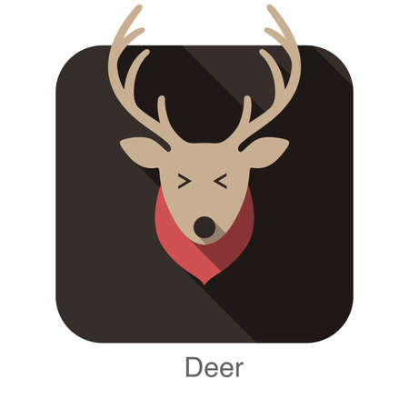 Deer animal face iconのイラスト素材