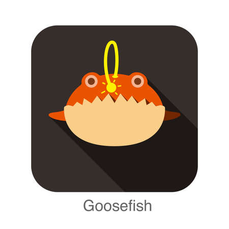 goosefish flat icon animal seriersのイラスト素材