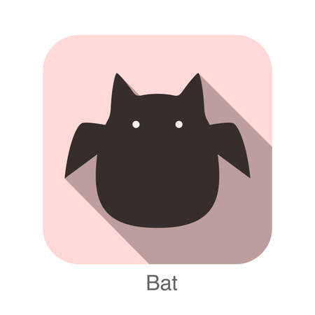 Bat flat iconのイラスト素材