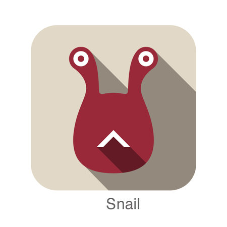 snail flat icon designのイラスト素材