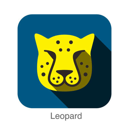 Leopard animal face iconのイラスト素材
