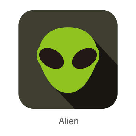 Alien face flat designのイラスト素材