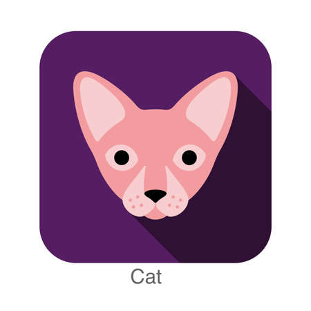 cat face flat icon seriesのイラスト素材