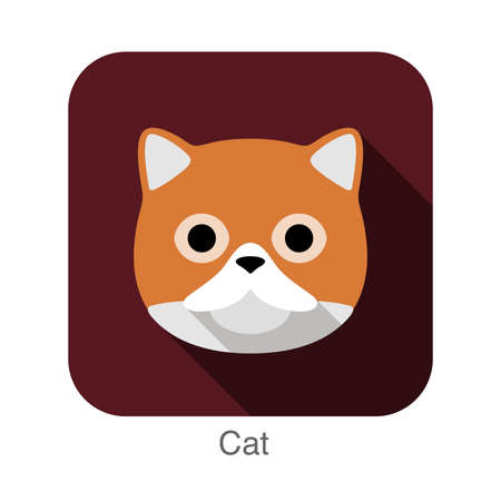 cat face flat icon seriesのイラスト素材