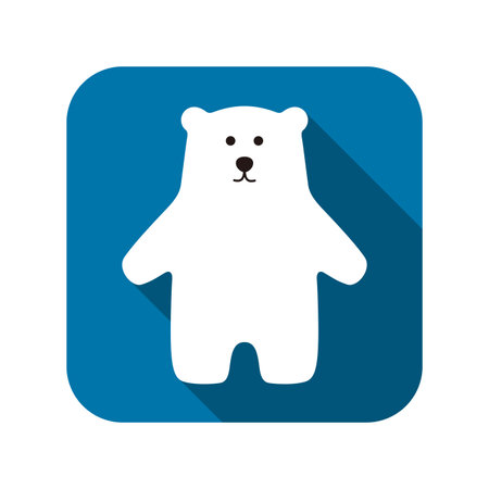 Polar bear standing icon designのイラスト素材