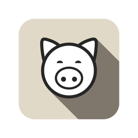 Pig icon vectorのイラスト素材