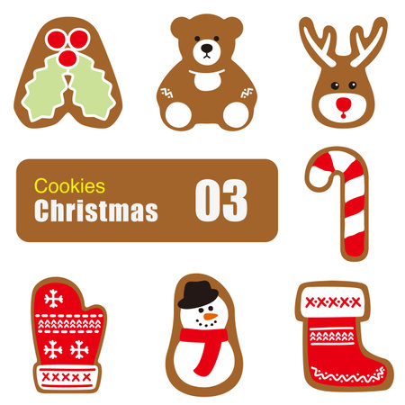 Christmas cookies biscuit vectorのイラスト素材