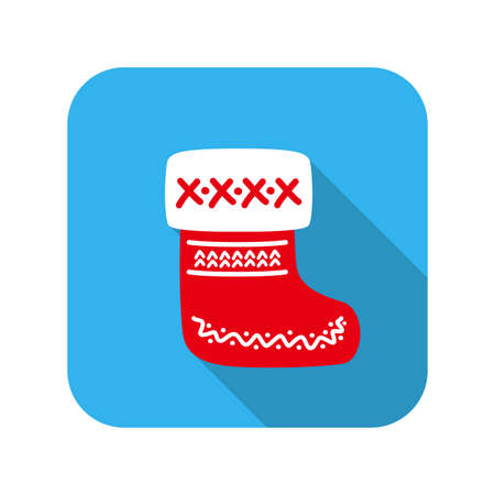 Christmas shoes flat iconのイラスト素材