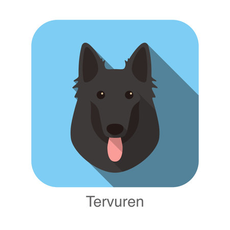 Cartoon breed dog character, dog breed cartoon image seriesのイラスト素材