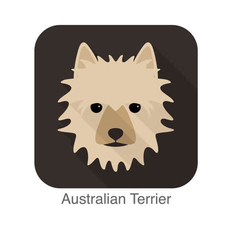 Australian Terrier breed flat icon designのイラスト素材