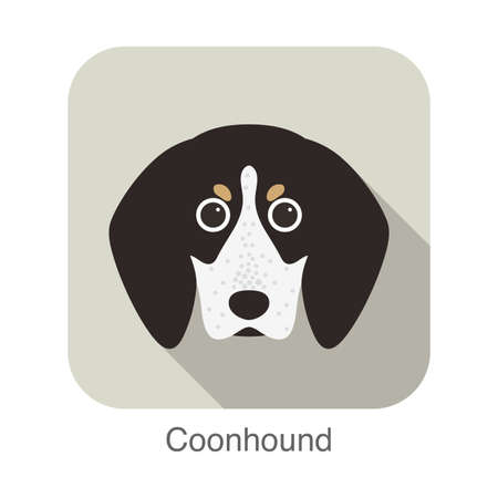 Coonhound dog characterのイラスト素材