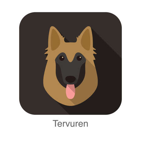 Cartoon breed dog character, dog breed cartoon image seriesのイラスト素材