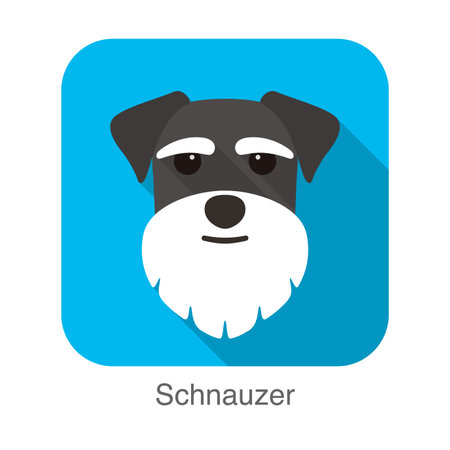 Cartoon breed dog character, dog breed cartoon image seriesのイラスト素材