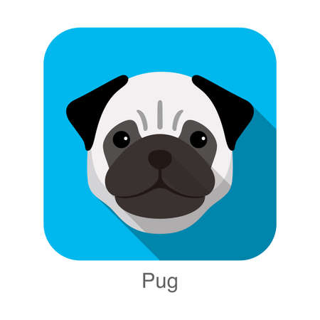 Cartoon breed dog character, dog breed cartoon image seriesのイラスト素材