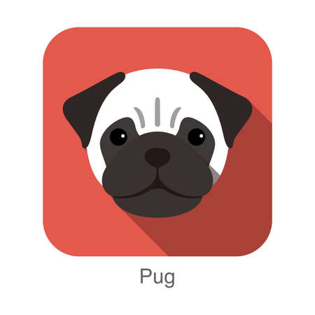 Cartoon breed dog character, dog breed cartoon image seriesのイラスト素材