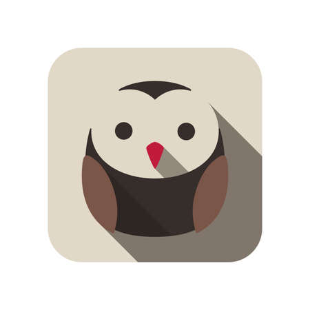 Owl bird flat icon seriesのイラスト素材